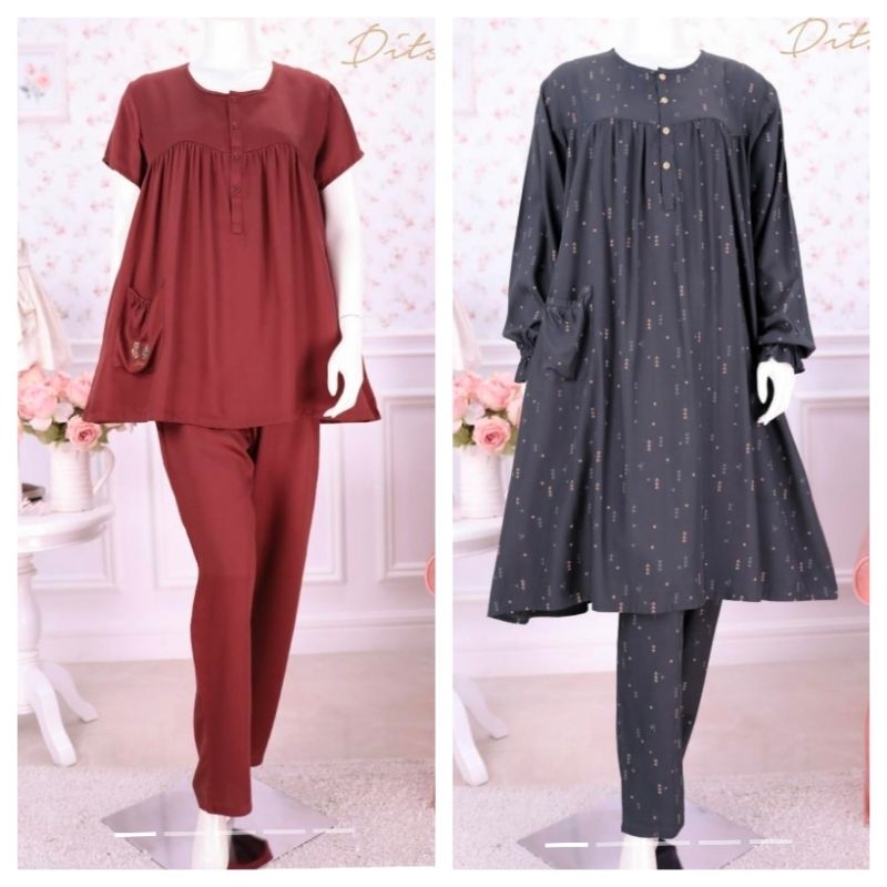DITSY JANUARI 2025 BY DITSY OFFICIAL (KEEVA PAJAMAS PRIVE MADDER BROWN PAJAMAS)