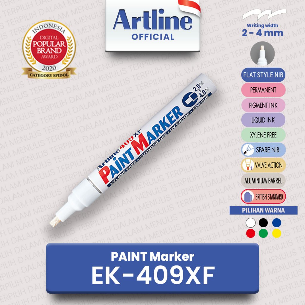 

(LIVE) ARTLINE Spidol Paint Marker Ban Mobil EK-409XF 2