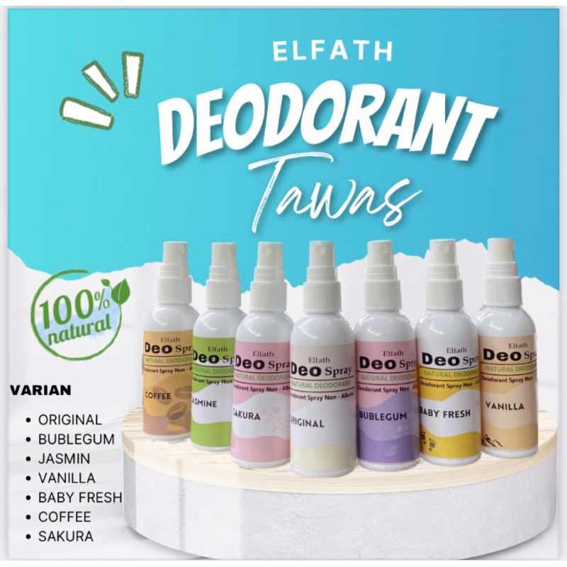 Deodoran tawas cair spray 100ml penghilang bau badan pemutih ketiak ampuh Alnaatur COD