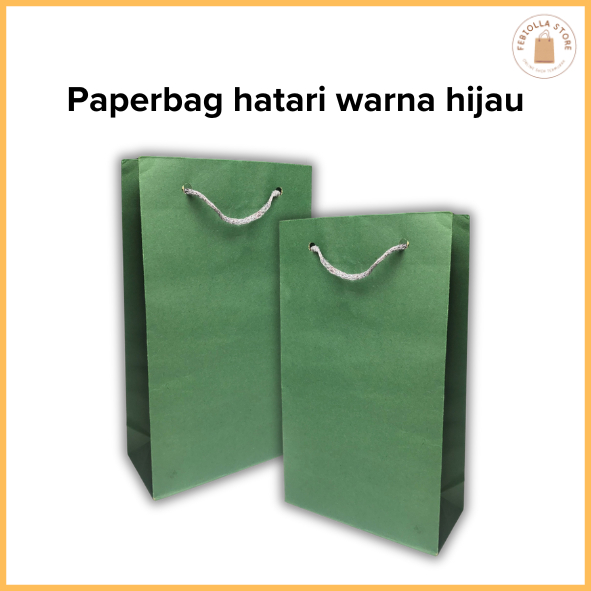 

Paper Bag Hijau Hatari Ukuran 15 X 25 / Gift Bag / Paper Bag hijau / Tas kertas Bahan craft / Paper Bag Sovenir