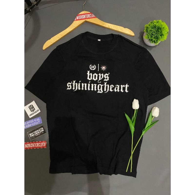 T-shirt PSHT Boys Shining Heart Sablon Plastisol Cotton Combed 30s