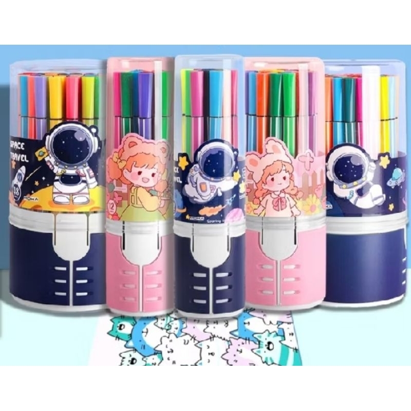 

Aimilo Spidol Warna Warni 1 Set Hexagonal Watercolor Marker Pen 12 Warna