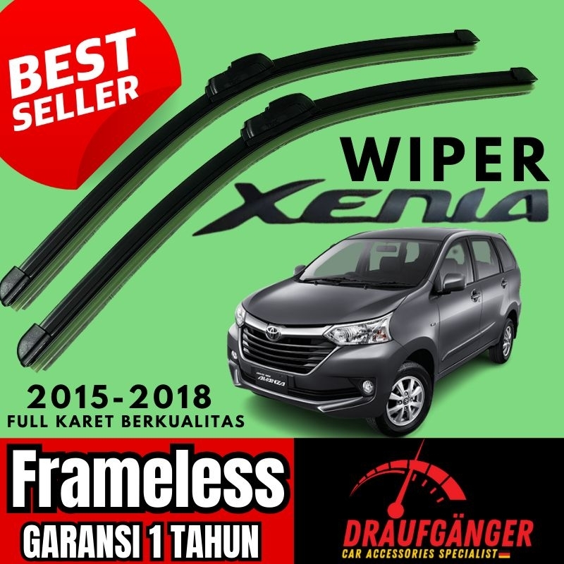 Wiper Kaca Mobil Xenia 2015-2018 Model Frameless Merek Flatmoon Original