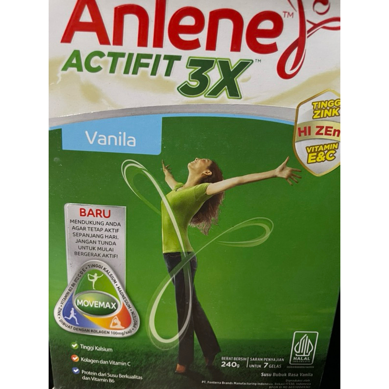 

ANLENE ACTIFIT 240gr ( COKLAT DAN VANILLA )