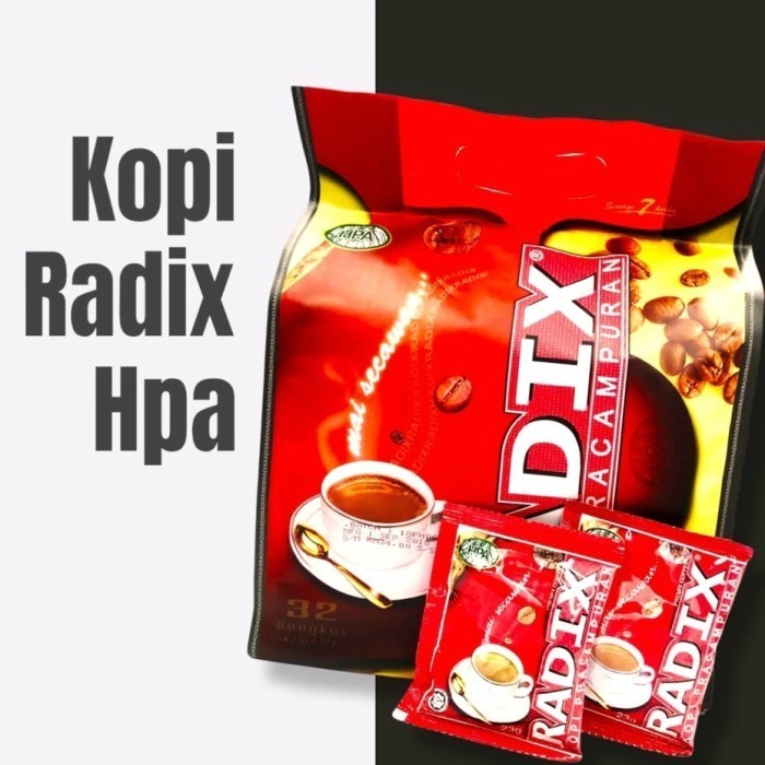 

Kopi Black Radix Pak Haji Kemasan Pouch Isi 20 Sachet Meningkatkan Imun Kopi Radix