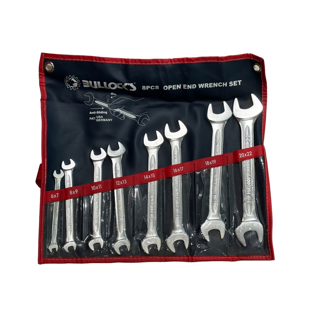 Kunci Pas Bullocks 8 pcs / Bullocks Open End Wrench Set 8 pcs