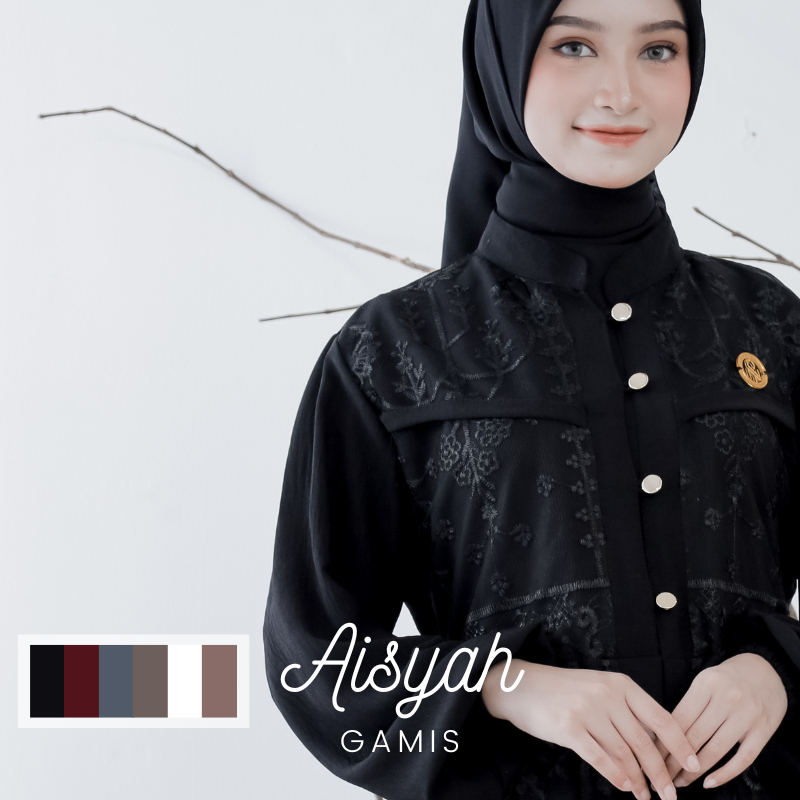 Gamis Brokat Elegan Pesta Muslimah Premium-3