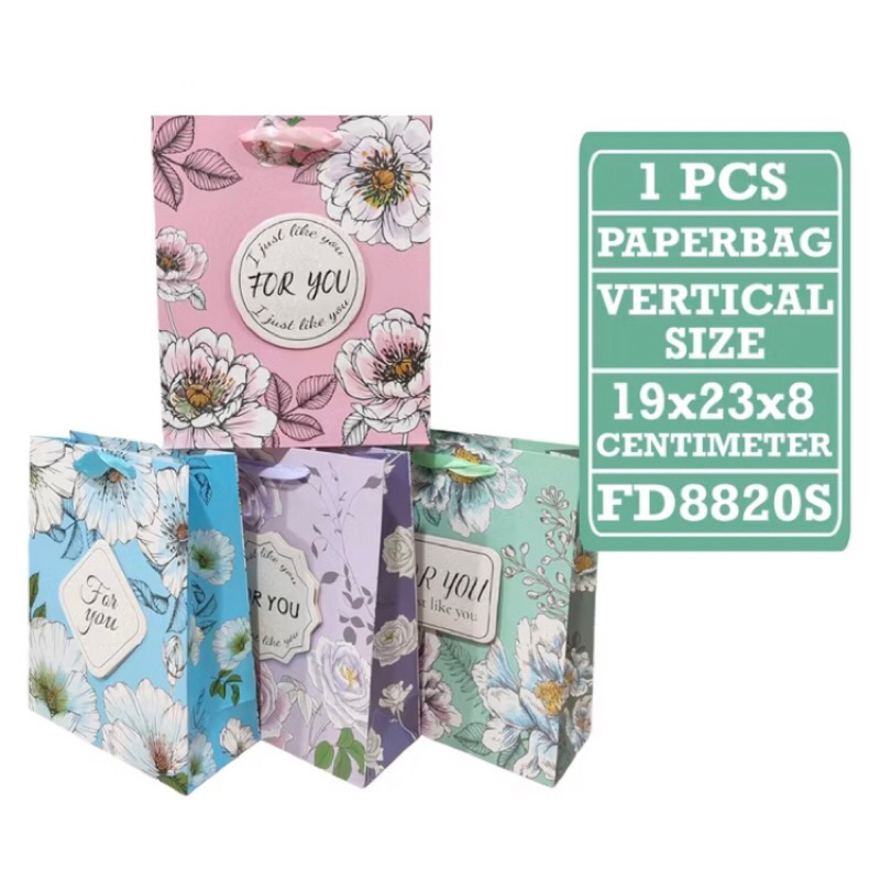 

Matris - Paperbag Vertical Size 19.5x23.5x8 Cm / Kado Souvenir Packaging / Gift Bags FD8820S