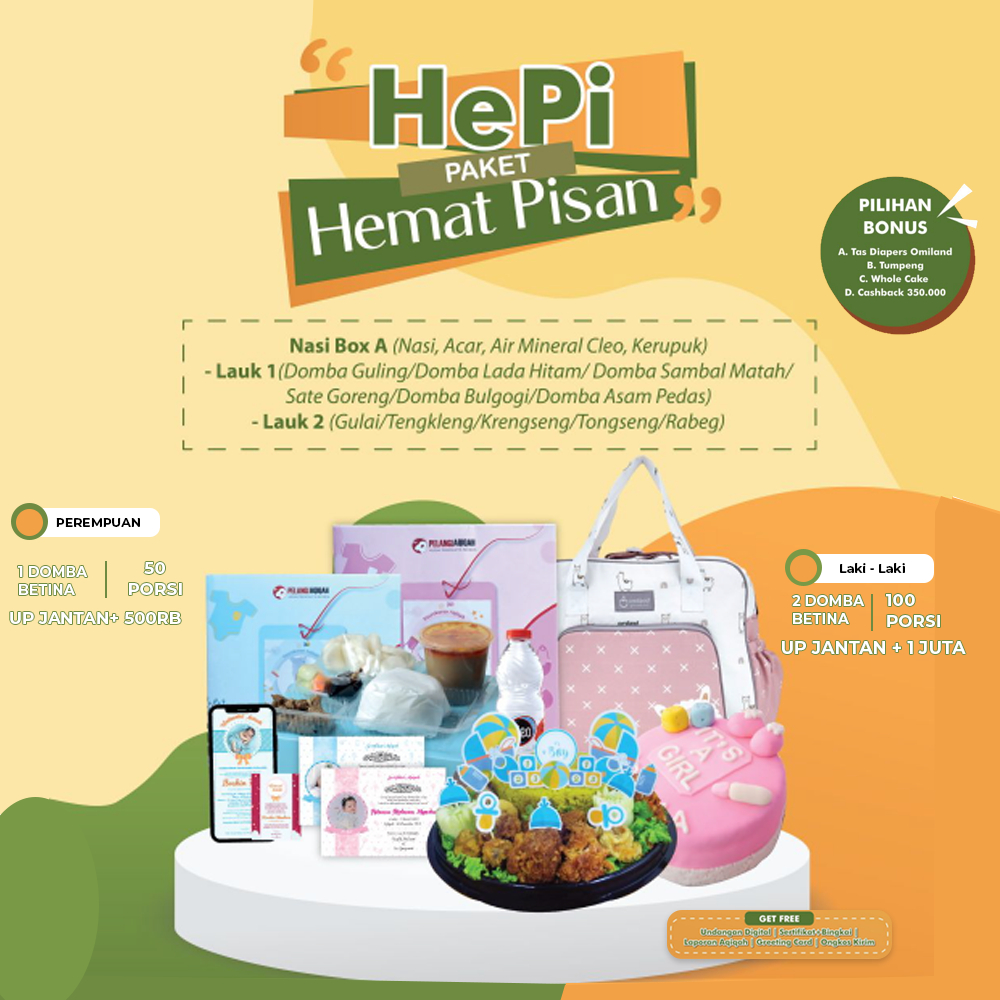 

Paket Nasi Box Pelangi Aqiqah - Paket HePi
