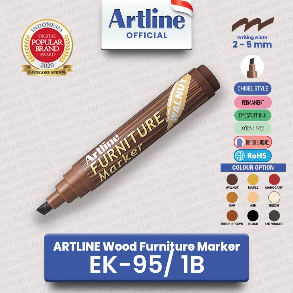 

(LIVE) ARTLINE Spidol Furniture Wood Kayu Marker EK-95/1B 2