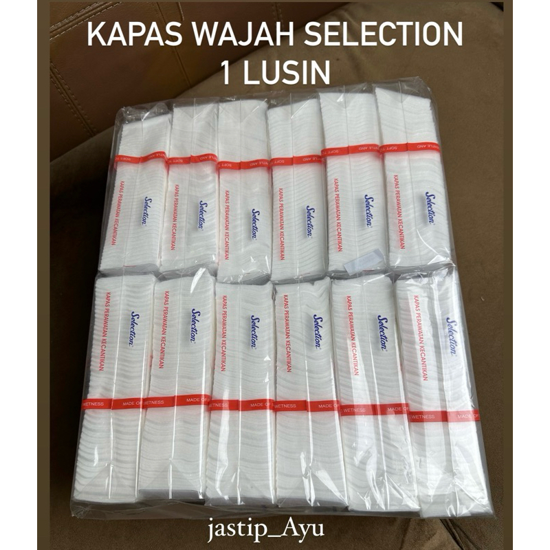 [1 lusin] Kapas wajah selection 50gr | kapas pembersih wajah | kapas grosiran isi 12 bungkus