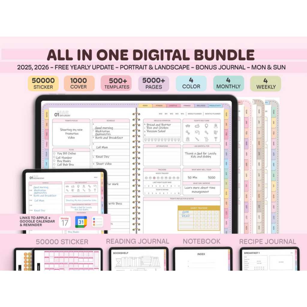 

Digital Planner tahun 2024,2025 & 2026 dan Undated (Super Lengkap)
