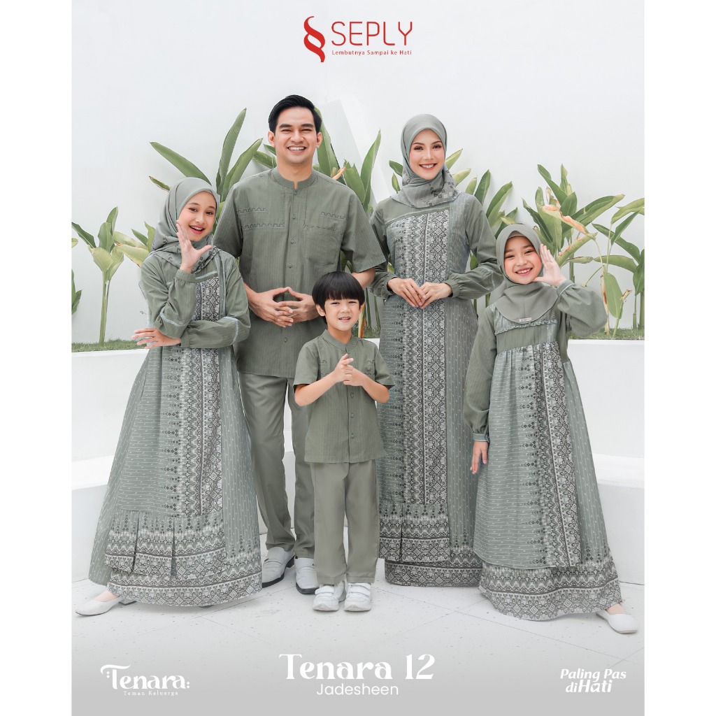 (READY) SERAGAM COUPLE KELUARGA TERBARU 2025 SARIMBIT TENARA 12 JADESHEEN BY SEPLY || BAJU BUSANA MU