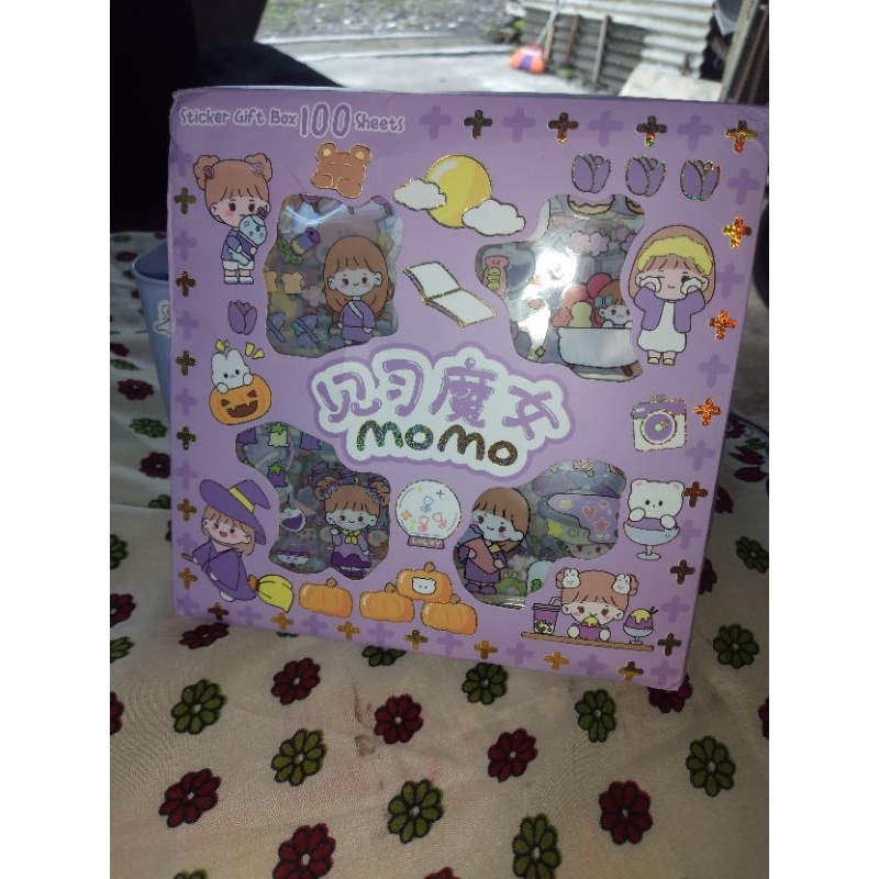 

stiker momo warna ungu 5pcs
