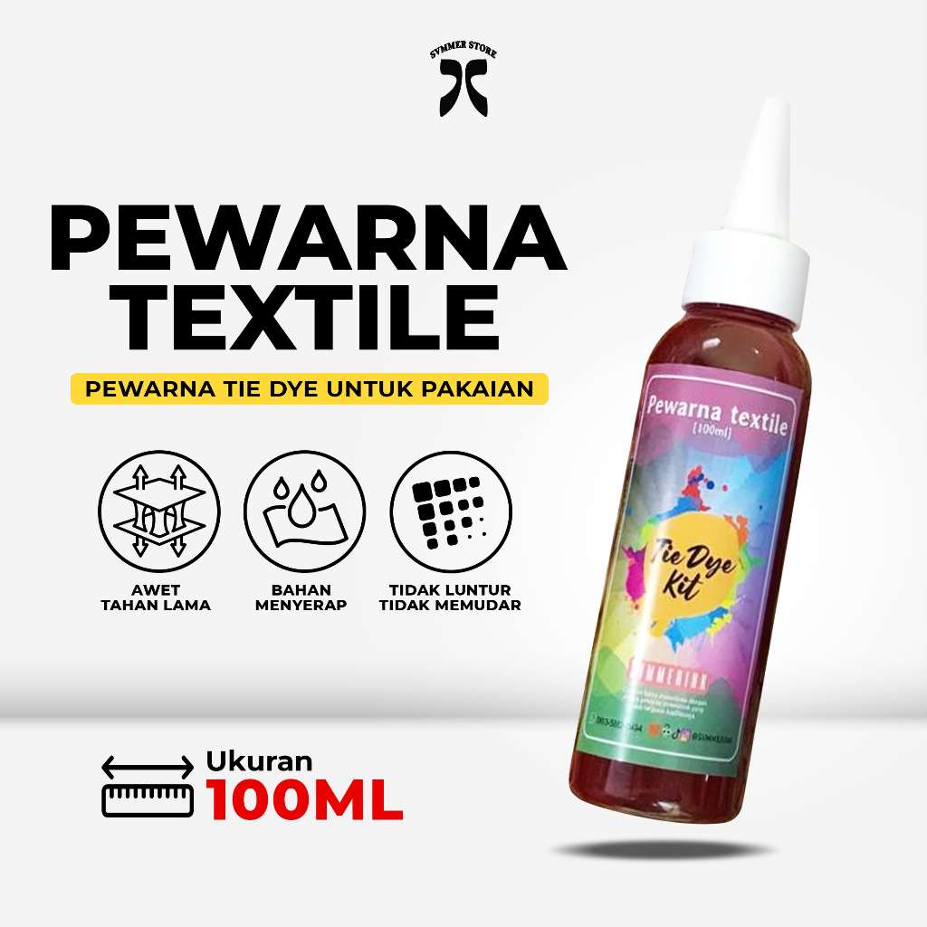 

GROSIR | Pewarna TIE DYE KIT Tinta Tiedye 100ml Reseller Termurah Pewarna Baju Hitam