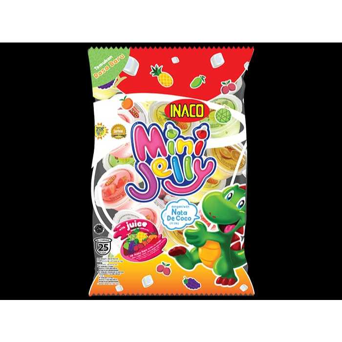 

Inaco mini jelly dijual per 2 pack , 1 pack isi 25pcs, 1 dus isi 12 pack cocok untuk snack ultah dan camilan