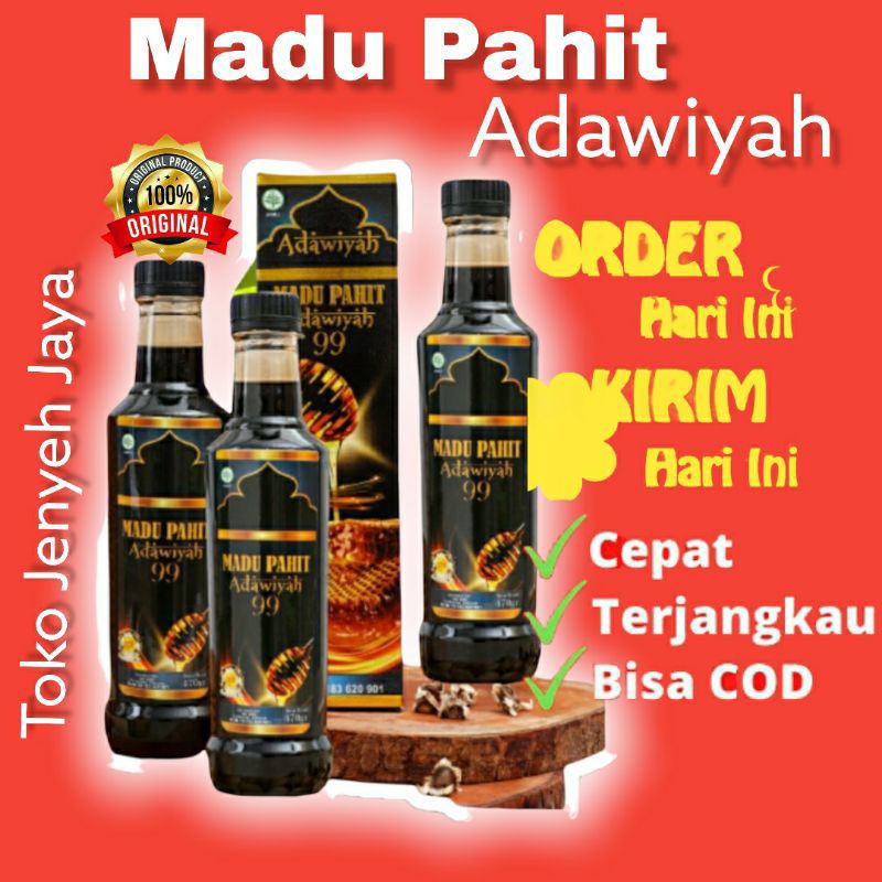 

Madu Hitam Pahit Adawiyah 99 Original Isi 470gram Madu Hitam Propolis