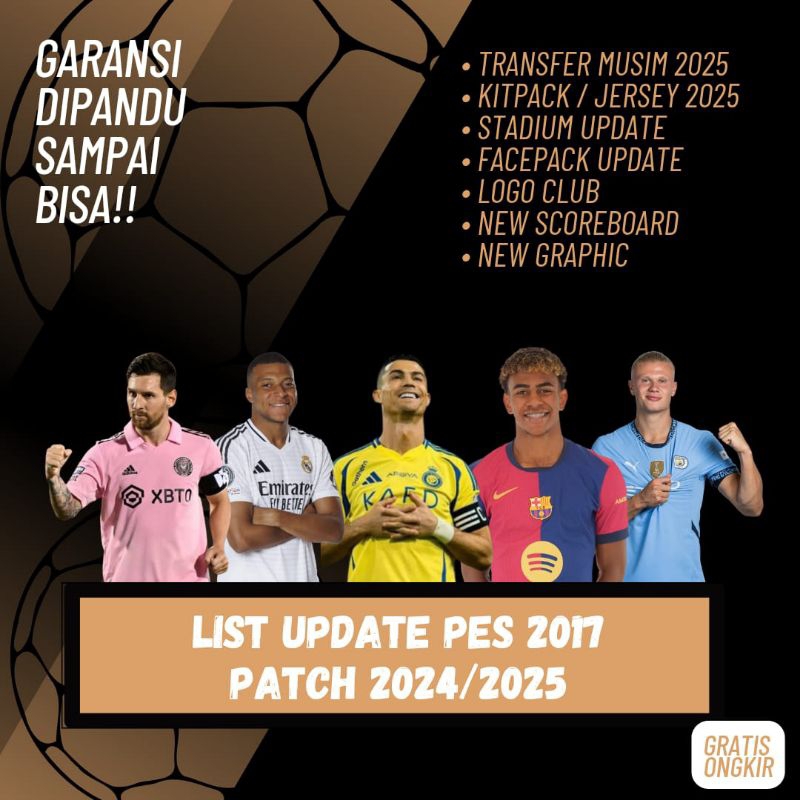 PES 2017 PATCH SEASON 2024/2025 TERBARU - GAME PC - GAME LAPTOP - PC GAME
