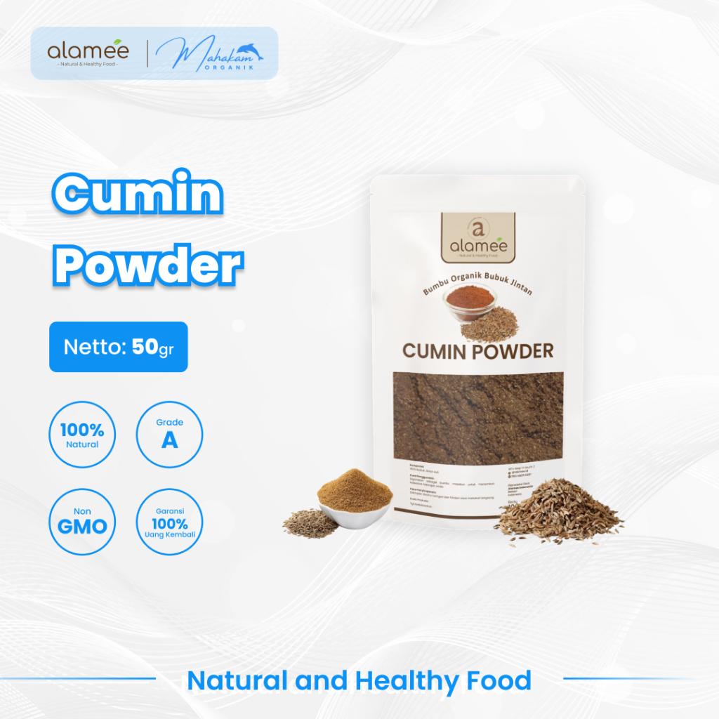 

ALAMEE Jintan Bubuk Cumin Powder Bumbu Dapur Instan Jinten Masak Caraway Seasoning 50 Gram