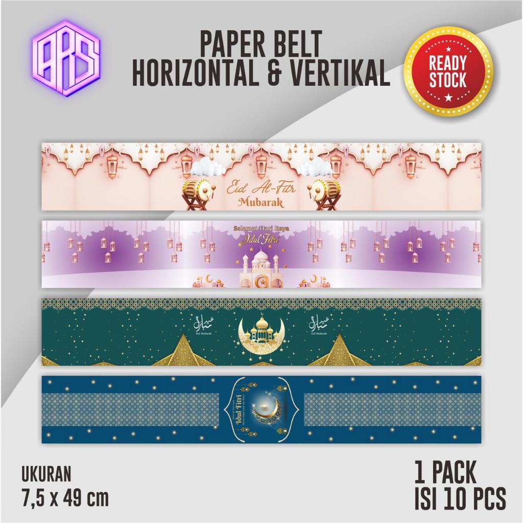 

(10pcs) Paper Belt Idul Fitri Roll Label Lebaran Ramadan Kado Hadiah