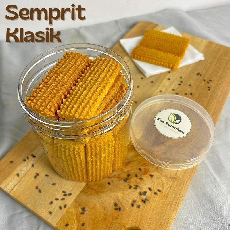 

Kue Kering Semprit Klasik Original Susu Mentega Caping Premium Halal Toples isi 300 Gram - Kue Rumahan