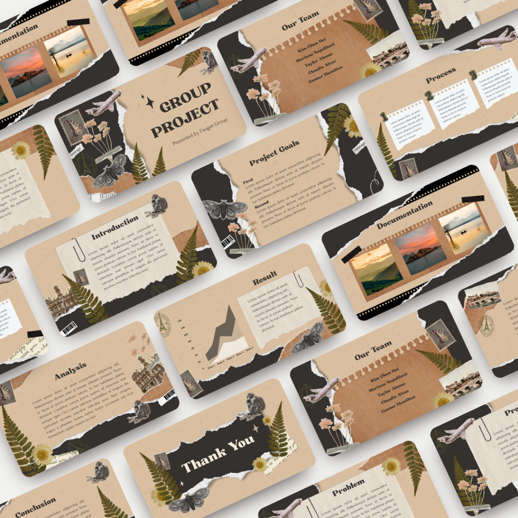 PowerPoint (PPT) Presentasi Template Premium Scrapbook