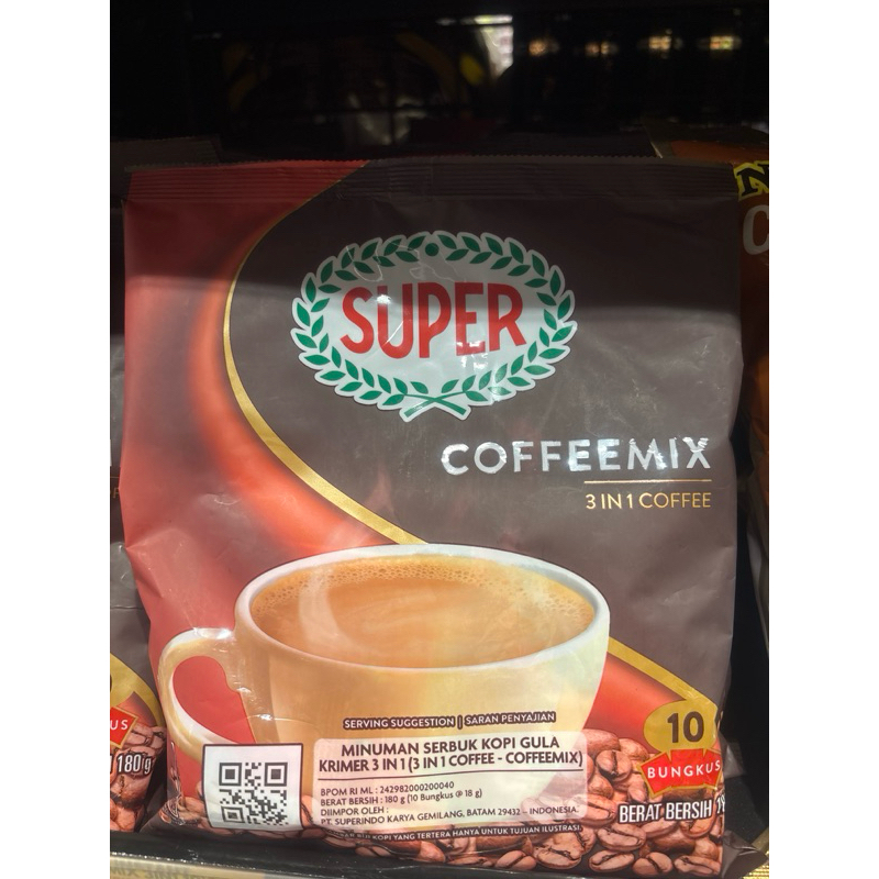 

Super Coffeemix 3 in 1 Malaysia isi 10/bag