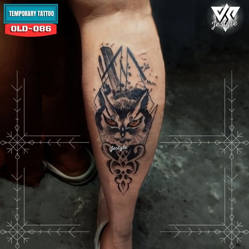 [OLD-086] Tato Temporer Temporary Tattoo burung hantu owl