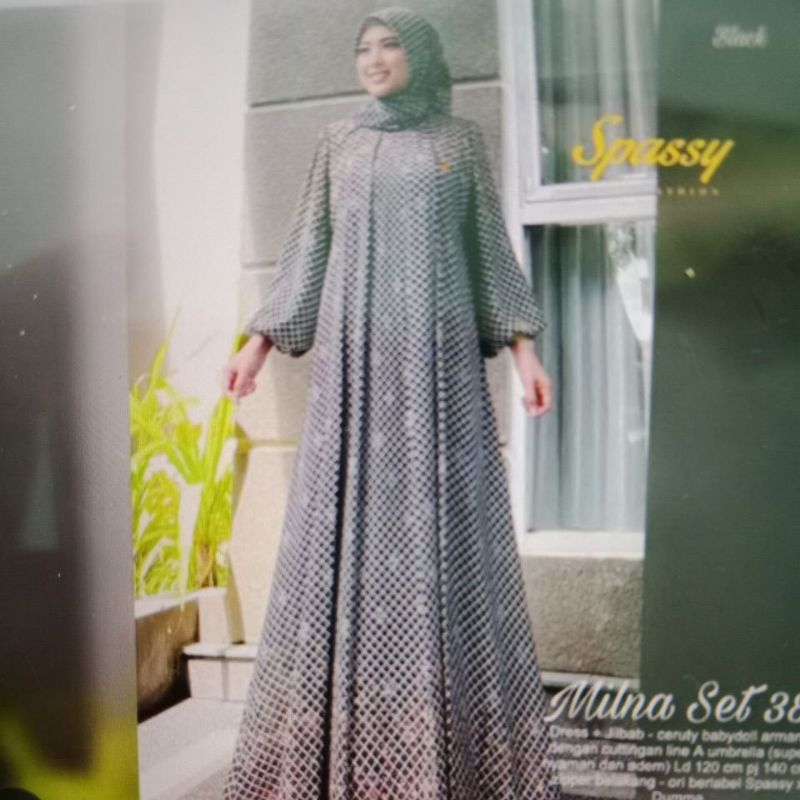 baju gamis lebaran simple elegan