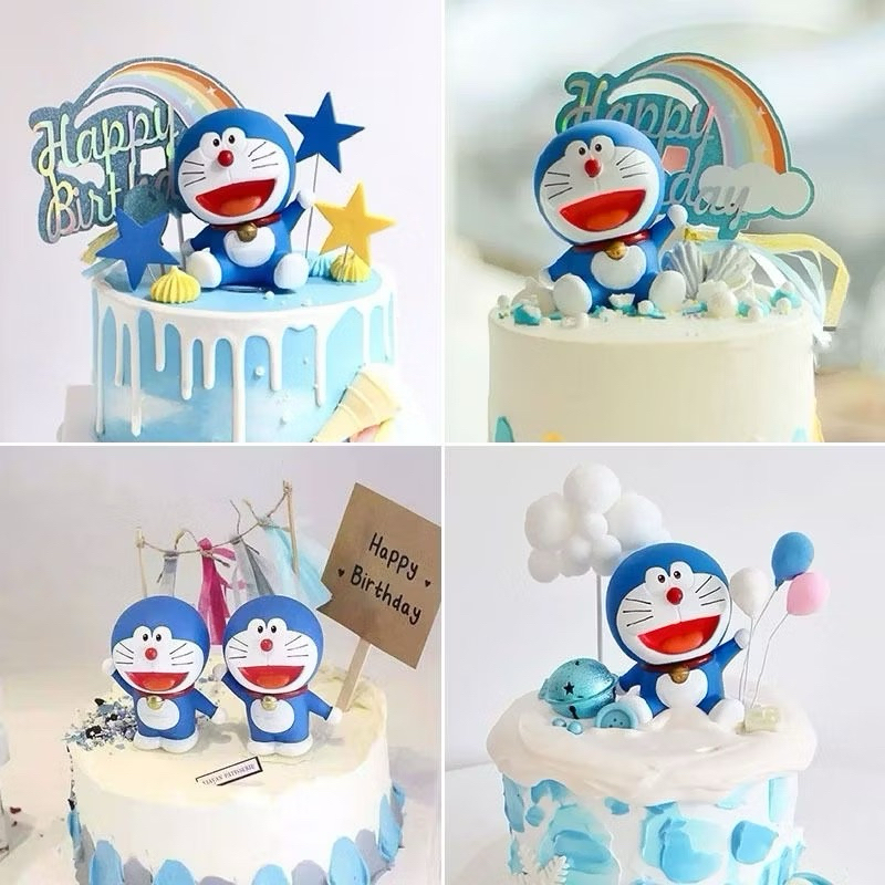 Cake topper Doraemon untuk dekorasi kue