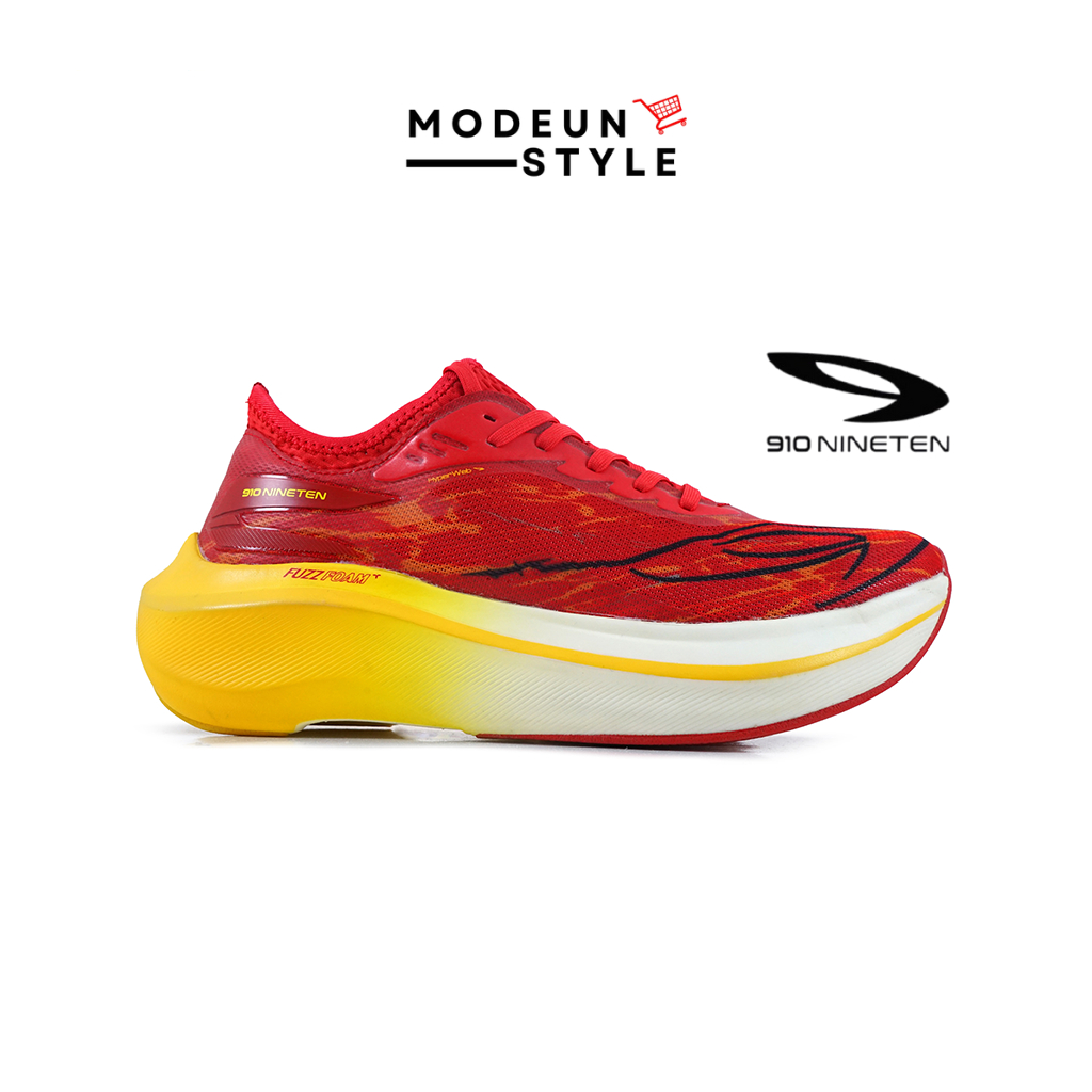910 HAZE VELOCE MERAH/PUTIH/ORANGE - Sepatu Lari / Haze Veloce Merah 910Nineten Original