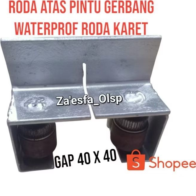 Roda Atas Pintu Pagar Dorong Breket Roda Atas Gerbang Tralis Roda Karet Waterporf Ornamen Aksesoris 