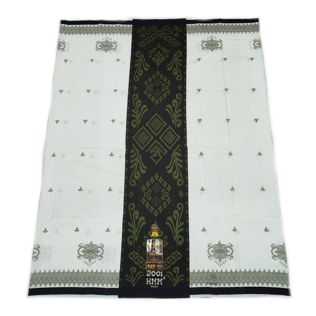 SARUNG HMM HITAM MOTIF WAYANG PUTIH
