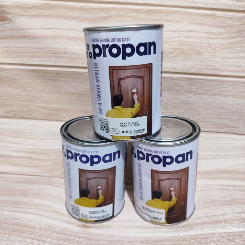 Cat Kayu Pintu Dan Jendela Mengkilap Propan Ultran V09 Clear Coat Gloss Cat Kayu Natural 800ml Verni