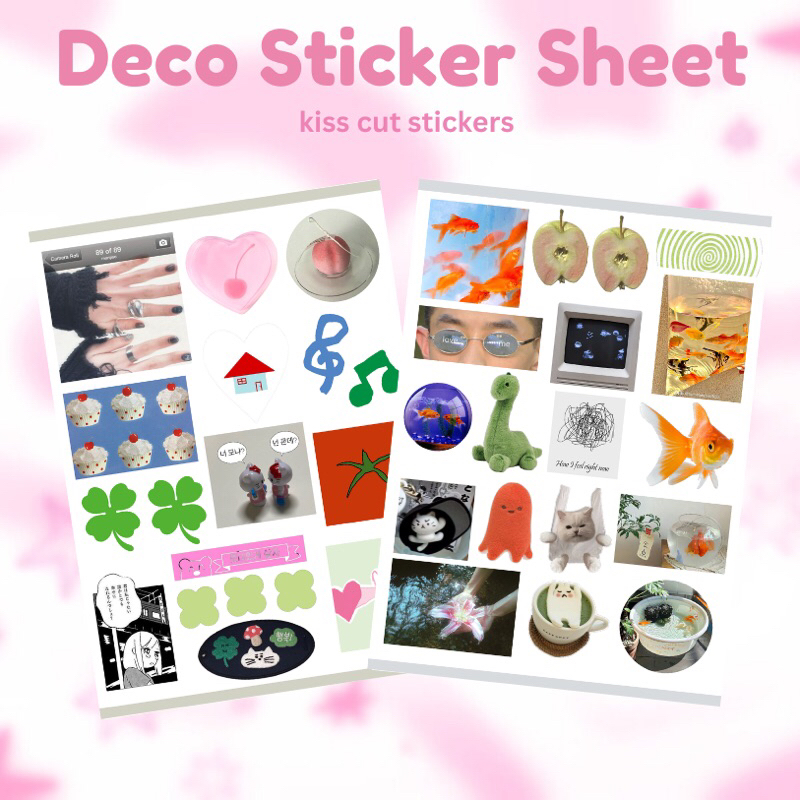 

CUTE DECO STICKER SHEET / KAWAII DECO STICKER FOR JOURNALING SCRAPBOOK