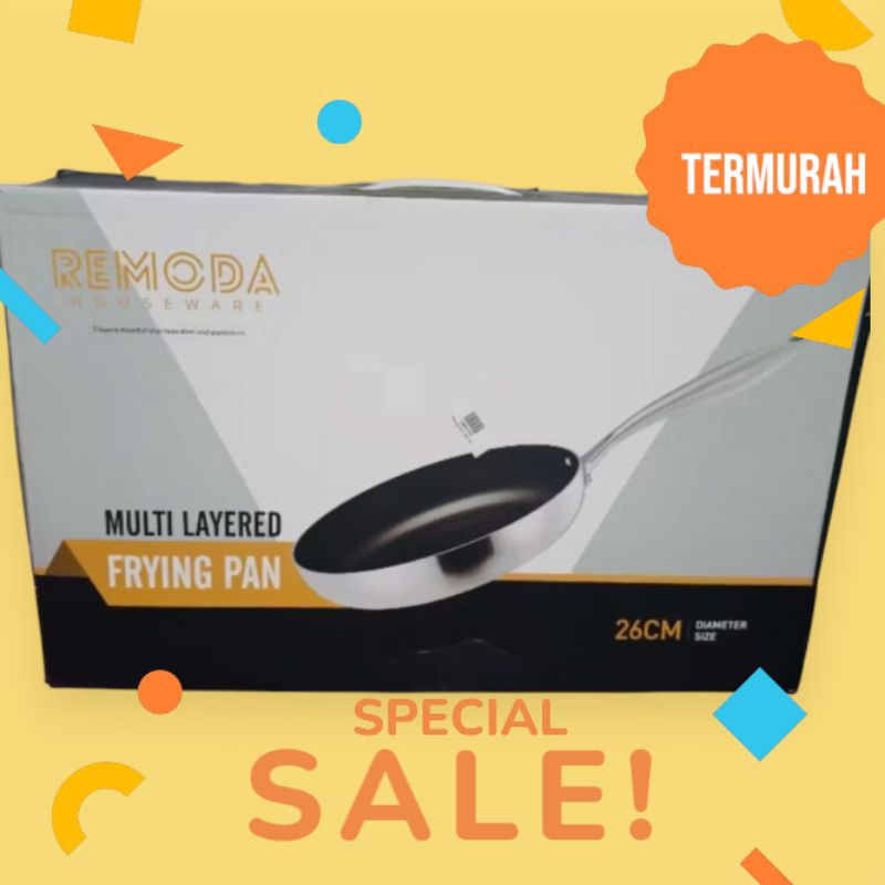 SALE! Remoda Frying Pan 26CM Coating Greblon C3+