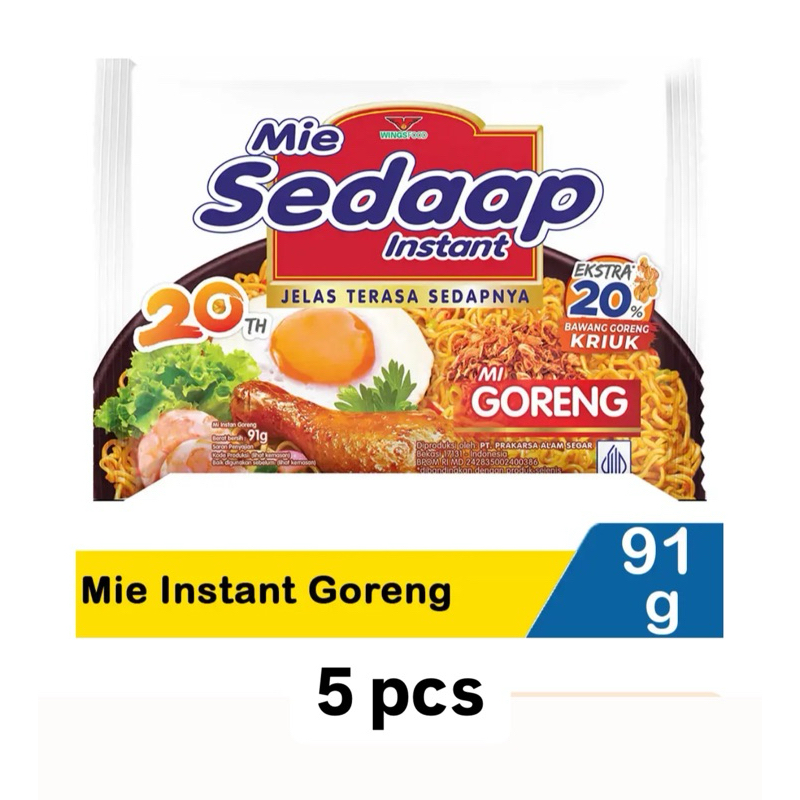 

Mie Sedaap Instant Goreng 91g @5 pcs