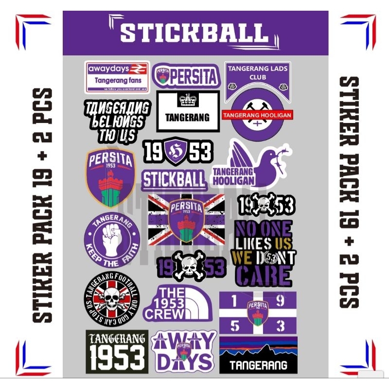 

20 pcs Persita Tangerang Stiker 1953