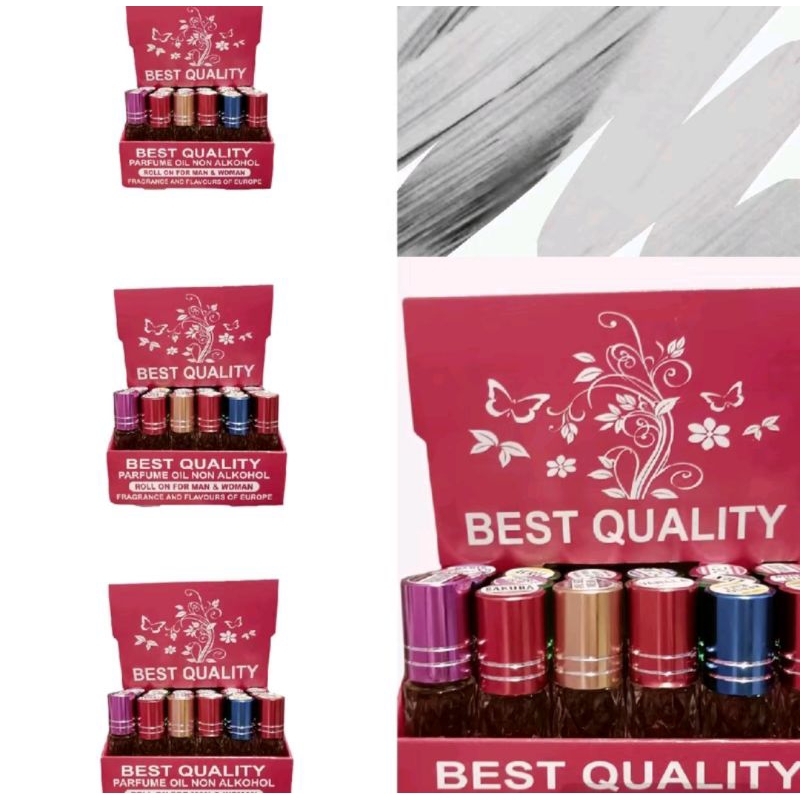 Parfum Minyak Wangi Non Alkohol 1 Pack Kotak Isi 30 Botol Roll On 7 ml