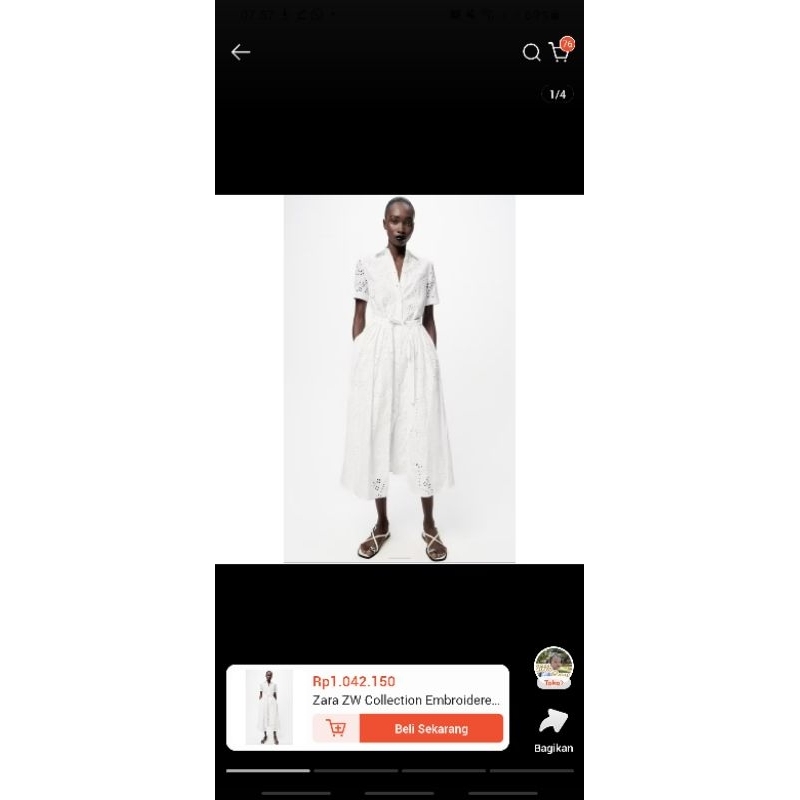 dress zara embroidery