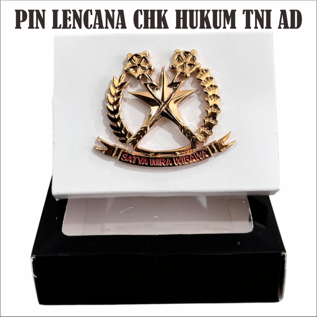 PIN BROS LENCANA CHK HUKUM TNI AD BAHAN LOGAM BERKUALITAS