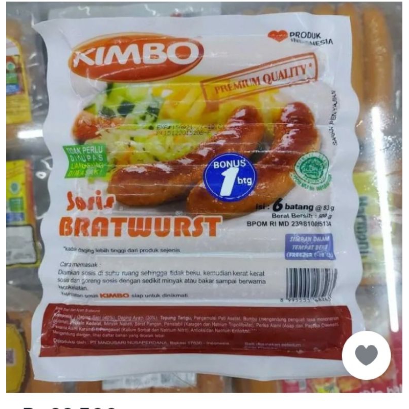 

Kimbo sosis bratwust jumbo original