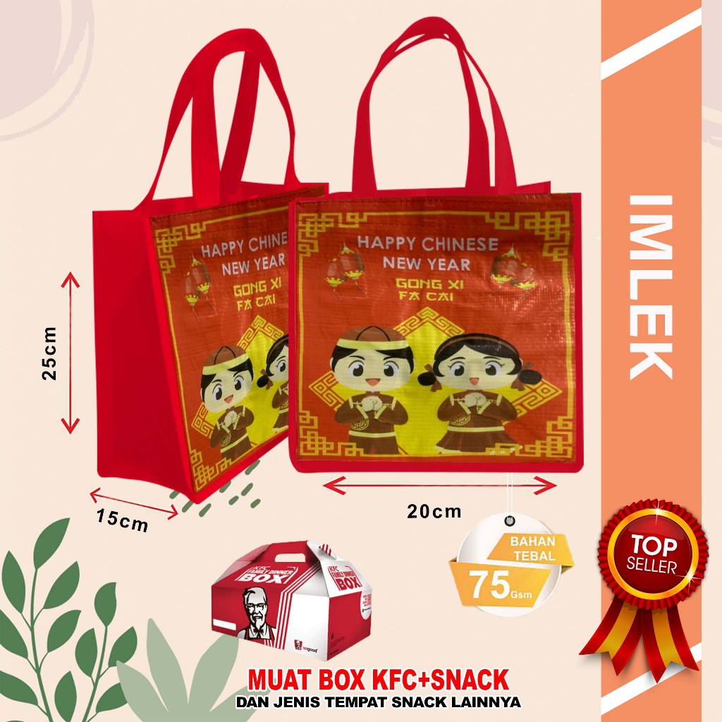 

Tas Goodie Bag Imlek happy chinese new year gong xi fa