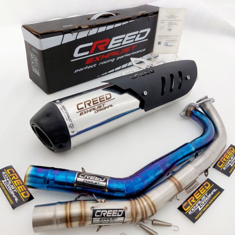 Knalpot Standar racing Creed Exhaust inlet 38/50mm 100% ORI Ngebas Adem for Nmax old new Aerox