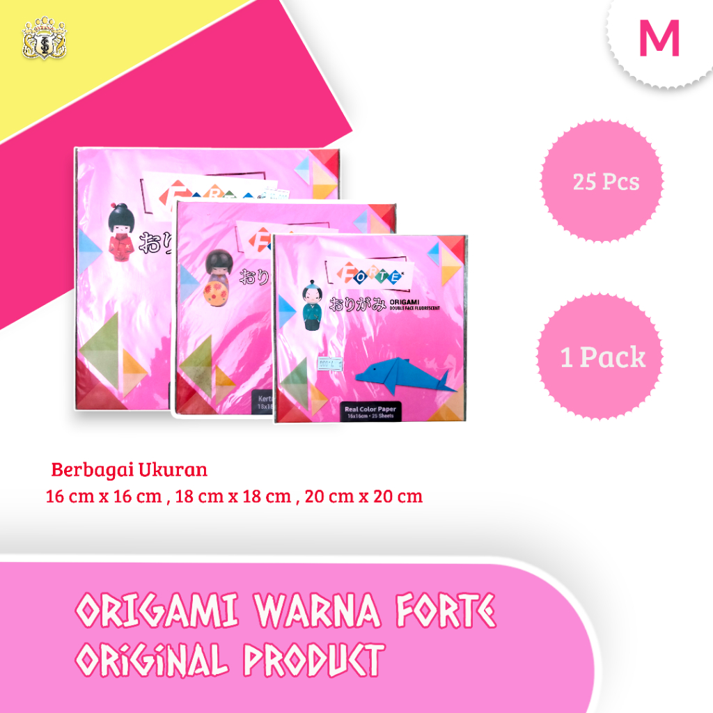 

(M)Origami Forte Berwarna Polos Serbaguna /Hiasan Dinding/ Kerajinan Sekolah / PaperCraft / Kertas Lipat