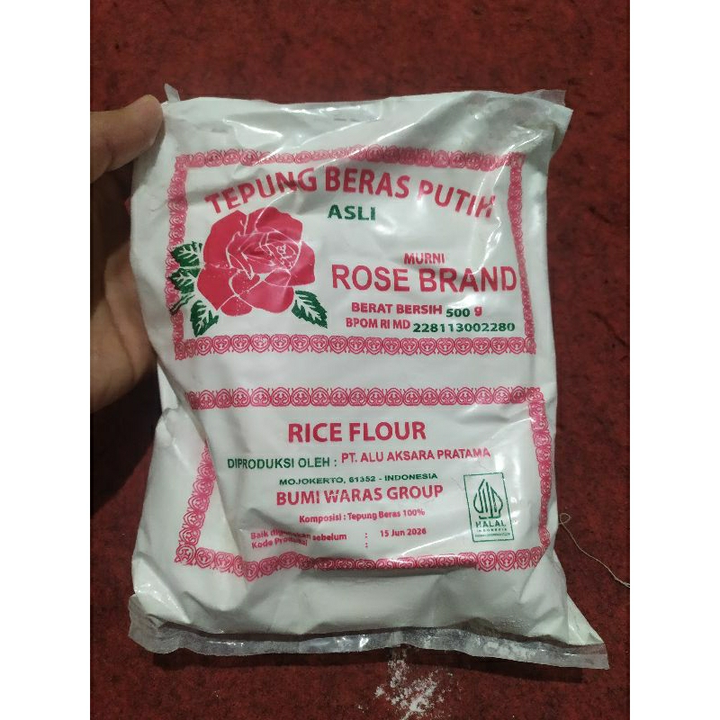 

Tepung Beras Putih Asli Rose Brand Muri Bersih 500 g