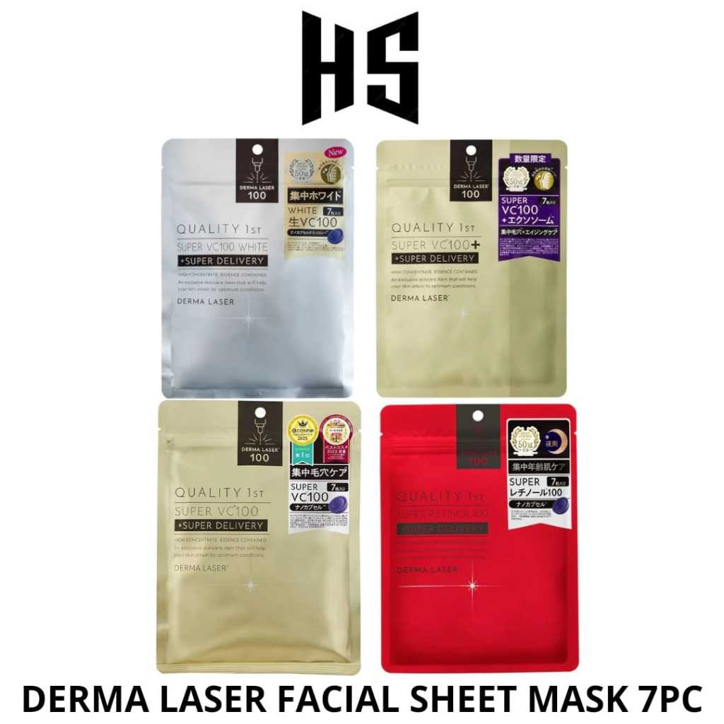 Derma Laser Super VC100+ Glutathione Face Mask Masker wajah Japan Original