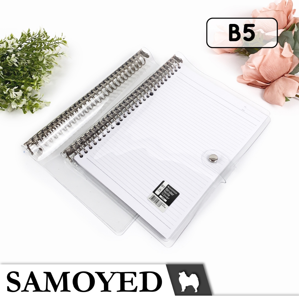 

SAMOYED CBNL-R9M-B5 Sampul Binder / Loose Leaf / Transparan / Transparent Binder Note Cover B5