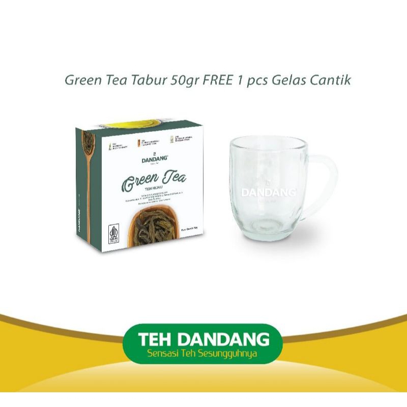 

Teh Dandang Green Tea Tabur 50gr (GRATIS GELAS CANTIK)