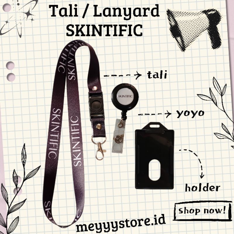 

READYYY Tali Gantungan ID CARD / Lanyard SKINTIFIC Cosmetic [STOCK MELIMPAH] Termurahhh Harga Grosir!